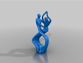 amore remixare comodino lampada ballerino guidato luce scultura 3d print model - Mito3D