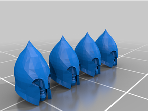 gondor kasklar 28mm ölçek kask Kral yüzükler lotr minyatür 3d print model - Mito3D