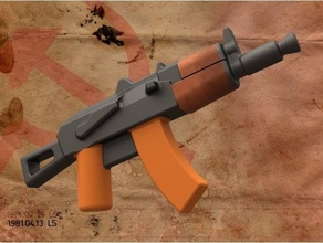 aks 74u Lego minifiguras accesorios Ejército batalla campo deber fortaleza pistola kalash Kalashnikov accesorio robots compatible armas minifig 3d print model - Mito3D