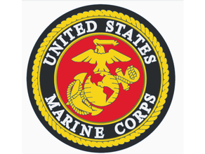 usmc logo hd marines military us 3d print model - Mito3D