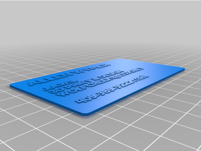 angepasst Unternehmen Karte Dual Extrusion 3d print model - Mito3D