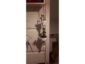 auto watering bottle pots hanging strawberries flower pot garden hobby plant recycle recycled strawberry 3d print model - Mito3D