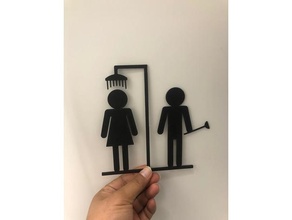 bathroom sign underage 3d print model - Mito3D