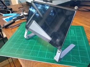 7 touchscreen monitor stand hinge inch lcd raspberry pi rpi 3d print model - Mito3D