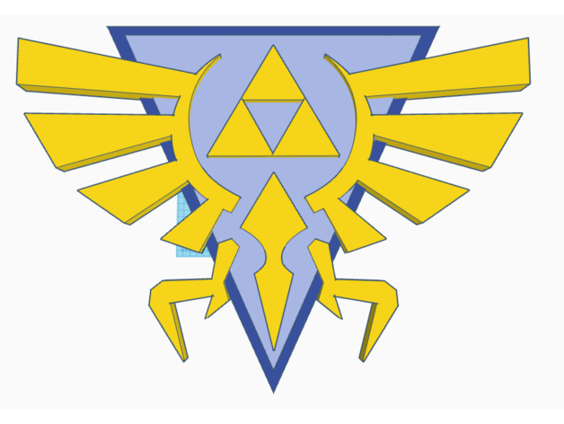 zelda triforce logotipo hd lenda Nintendo 3D print model - Mito3D