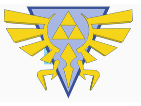 Zelda triforce logo hd Légende nintendo 3d print model - Mito3D