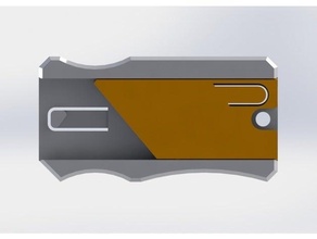talon utility knife fixed free design cad files edit camping cardboard customizable keychain razor blade tool utillity 3d print model - Mito3D