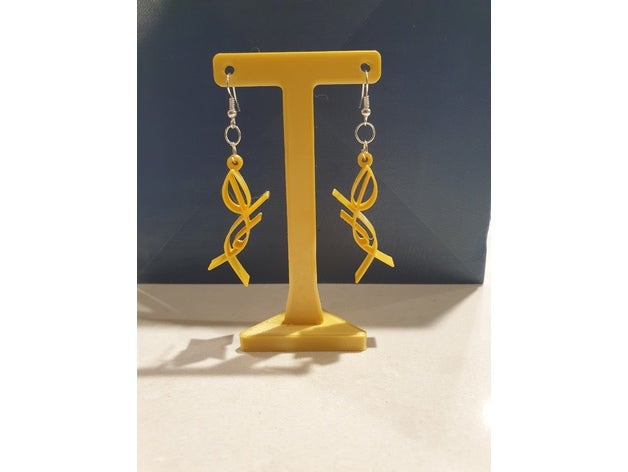 squiggle people earrings art christmas curvy earring gift pretty squigglepeeps stocking 3D print model - Mito3D