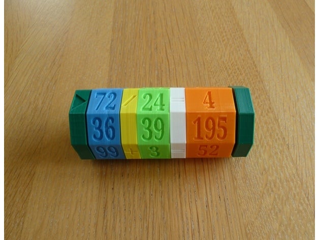 maths cryptex puzzle 3D print model - Mito3D