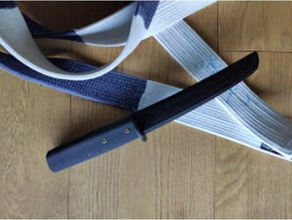 prática faca tsuba 3d print model - Mito3D