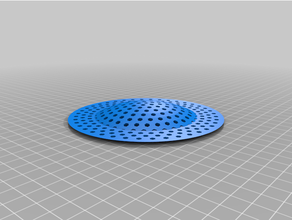 customized shower hair strainer 83mm od 3d print model - Mito3D