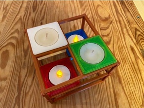 stackable tea-light holder candle decoration gadget household partylights party lights tealight 3d print model - Mito3D