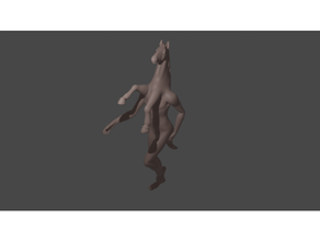 reverse centaur creature disturbing fantasy figure funny horse man sculpture strange 3d print model - Mito3D