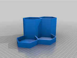 hexagon pencil holder case 3d print model - Mito3D