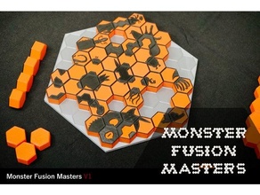 monster fusion masters v1 board game boardgame chess puzzle 3d print model - Mito3D
