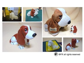 basset hound bone 3d animal anycubic i3 mega dog dogs toy 3d print model - Mito3D