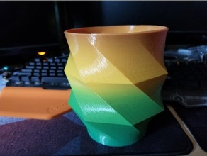 tall geometric planter 3d print model - Mito3D