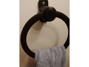 bathroom towel ring hanger holder 3d print model - Mito3D