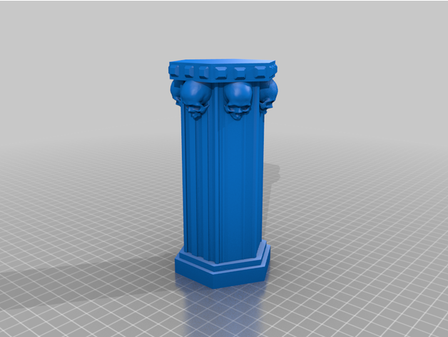 gothic pillar art castle column death doom kingdom torture 3D print model - Mito3D
