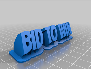 bid win customized 3d print model - Mito3D