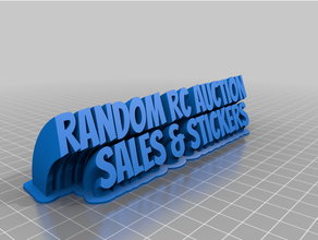 random rc auction sales & stickers customized 3d print model - Mito3D