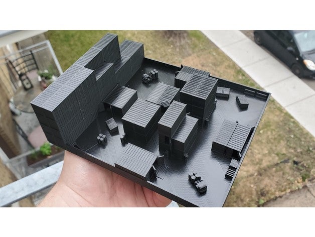 envío mapa deber moderno guerra bacalao contenedores 3D print model - Mito3D