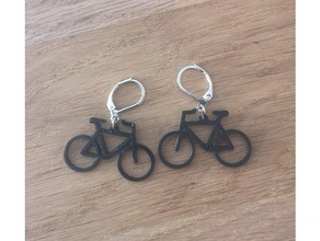 bike earrings jewelry 3d print model - Mito3D