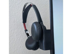 headset mount plantronics voyager focus holder monitor 3d print model - Mito3D