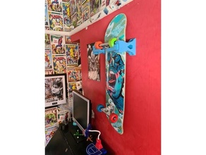 Skateboard Mauer montieren Bild Gesichter Halter Unterstützung Skateboarding Aufhänger Haken 3d print model - Mito3D