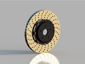 Brembo fren disk v2 3dprintable 3d yazdırılabilir yazıcı araba tasarım mühendislik füzyon 360 model yarış Spor Dalları 3d print model - Mito3D