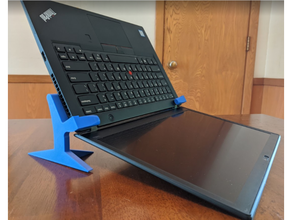 inverted laptop stand 3d print model - Mito3D