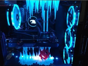 gpu support ice case decoration chassis dice gears led mpcnc nvidia ryzen 3d print model - Mito3D