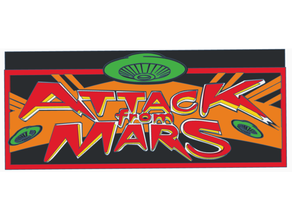 attaque Mars logo hd arcade rétro 3d print model - Mito3D
