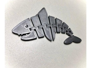articulated shark articulated articulated figure articulated model model shark toy 3d print model - Mito3D