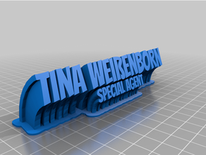 tina Weissenborn spécial agent personnalisé 3d print model - Mito3D