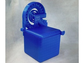 print-in-place spring loaded box remix gears 3d print model - Mito3D