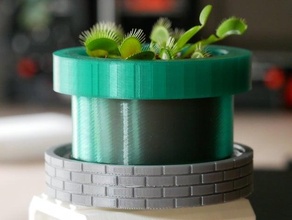 piranha plantar tubo flor Panela Vênus armadilha tijolo vaso mario Nintendo super voar 3d print model - Mito3D