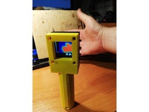 amg8833 térmico Câmera caso bainha bateria freecad 3d print model - Mito3D