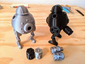 cuebot alfabeto bot carina lettera robot giocattolo 3d print model - Mito3D