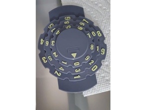 life tracker 0-999 3 dials 3d print model - Mito3D