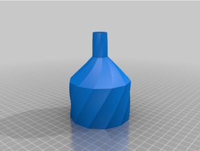 personalizado torsión poligonal embudo 3d print model - Mito3D