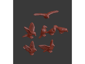 sparrows 3d print model - Mito3D
