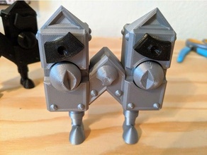 double-u-bot alphabet bot cute letter robot toy 3d print model - Mito3D
