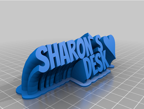 Sharon scrivania personalizzato 3d print model - Mito3D