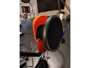 bleu yeti bruit bouclier v1 l'audio microphone amortisseur réduction Podcast baladodiffusion 3d print model - Mito3D