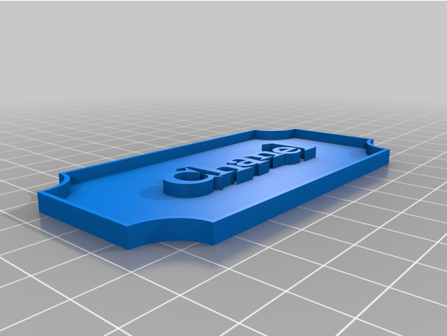 chanel nameplate customized 3D print model - Mito3D