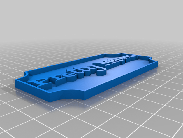 pretty mama nameplate customized 3D print model - Mito3D