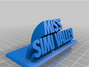 simi Valle personalizado 3d print model - Mito3D