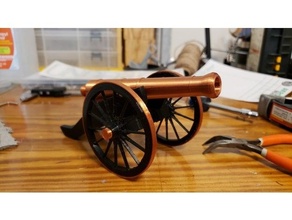 Civil guerra canhão 3d print model - Mito3D
