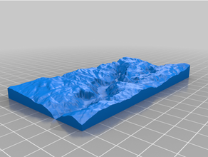 yosemite valley topography 3d print model - Mito3D